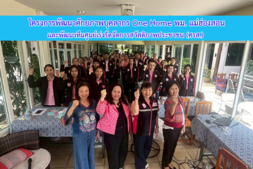 วันที่ 9-10 สิงหาคม 2568 สนง.พมจ.แม่ฮ่องสอน จัดโครงการพัฒนาศักยภาพบุคลากร One Home พม. แม่ฮ่องสอนและพัฒนาทีมศูนย์เร่งรัดจัดการสวัสดิภาพประชาชน (ศรส.) ณ ห้องประชุมปายไอยรา รีสอร์ท ตำบลทุ่งยาว อำเภอปาย